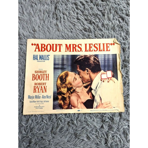 About Mrs. Leslie 1954 Lobby Cards Movie Poster Drama Shirley Booth‎ Robert Ryan - Picture 1 of 12